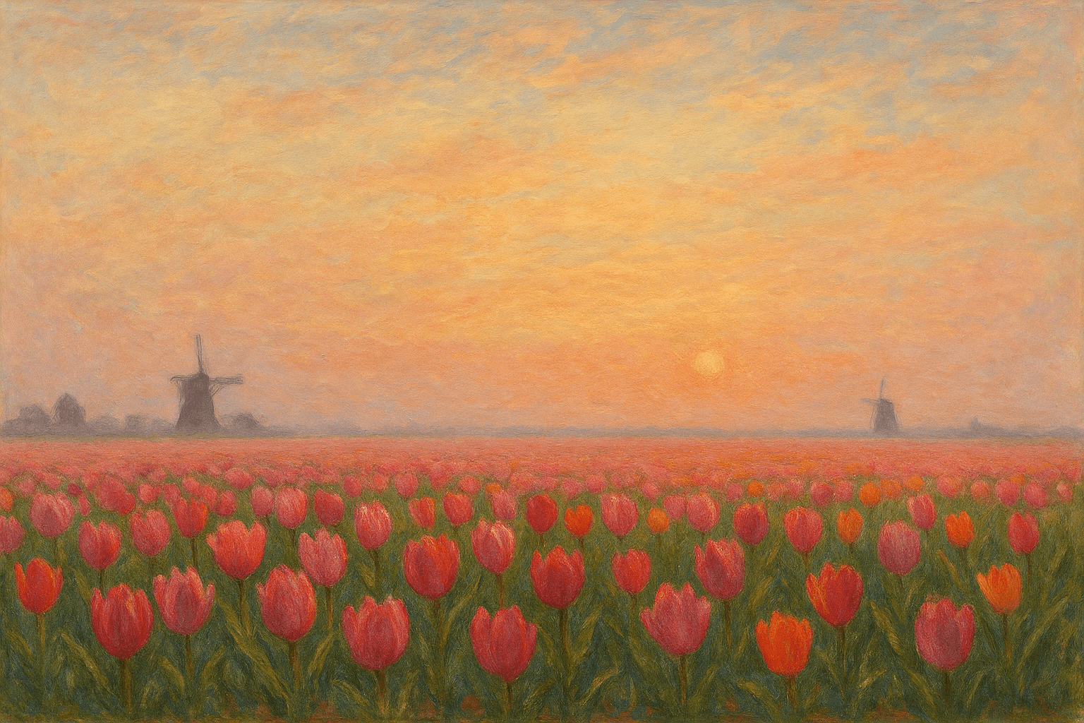 Abstract tulip field background